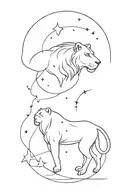 leo constellation tattoo design idea