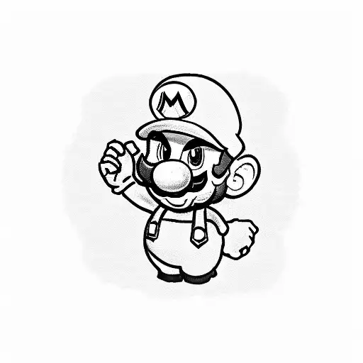 mario bross tattoo design idea