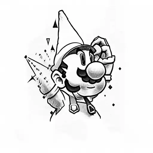 mario bross tattoo design idea