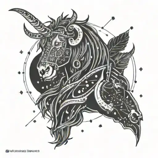 constellation Leo Virgo Aries tattoo design idea