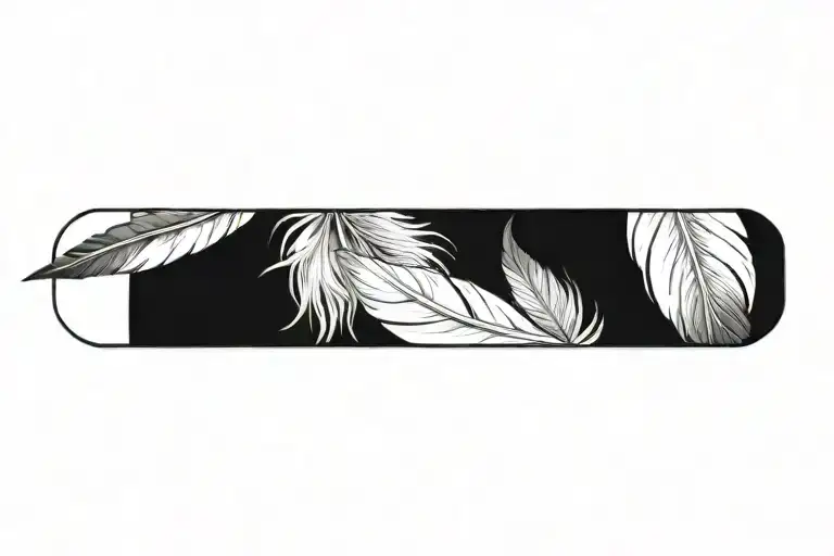 feathers falling tattoo design idea