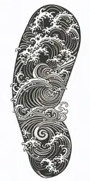 mayan ocean waves tattoo design idea