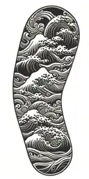 mayan ocean waves tattoo design idea