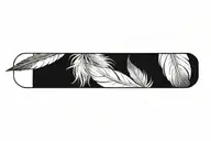 feathers falling tattoo design idea