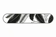 feathers falling tattoo design idea