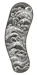 ocean waves tattoo design idea
