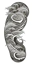 ocean waves tattoo design idea