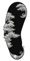 mayan ocean waves tattoo design idea