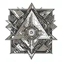 design a tattoo with </> cyberpunk style tattoo design idea