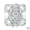 design a tattoo with Letters  "</>" in a cyberpunk style tattoo design idea