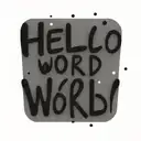 hello world text in minimal design inspired tattoo design idea