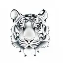 Tiger tattoo design idea