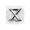 4 letters "D" and a letter H intertwined tattoo design idea