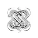 4 letters "D" and a letter H intertwined tattoo design idea