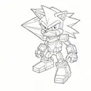 Shadow the Hedgehog as a Lego figure tattoo design idea