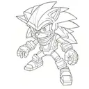 Shadow the Hedgehog as a Lego figure tattoo design idea