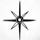 Christian Cross with compass tattoo design idea