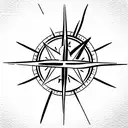 Christian Cross with compass tattoo design idea