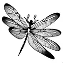 dragonfly with poppy's and violets tattoo design idea