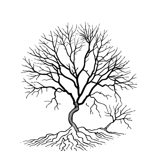 cottonwood tree tattoo design idea
