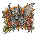 vishal & bats tattoo design idea