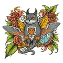 vishal & bats tattoo design idea