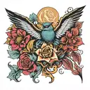 vishal & bats tattoo design idea