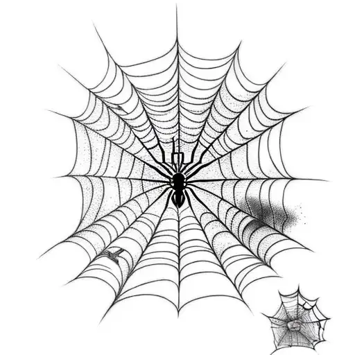Spider Web tattoo design idea
