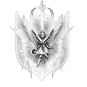 archangel raphael arm tattoo tattoo design idea