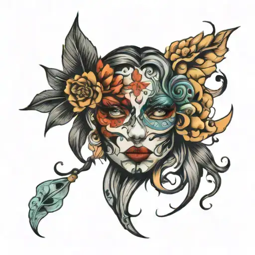 face tattoo tattoo design idea