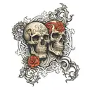 double dead god tattoo design idea