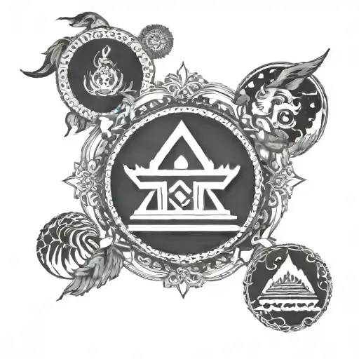 Describe the Himalayan mountain range in intricate detail, capturing its grandeur and majesty. tattoo design idea