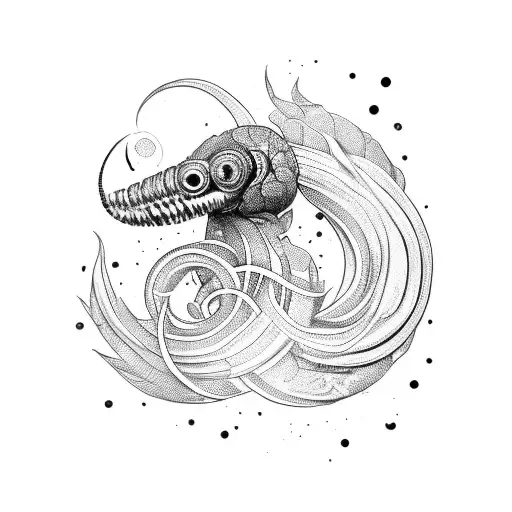 worm tattoo design idea