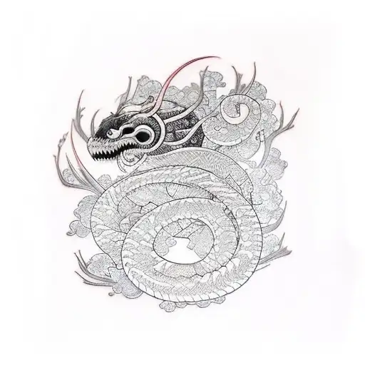 worm tattoo design idea