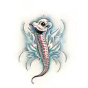 worm tattoo design idea