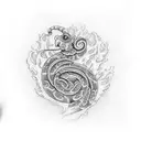 worm tattoo design idea