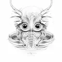 worm tattoo design idea