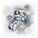 astronaut tattoo design idea