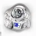 astronaut tattoo design idea