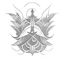 French Polynesian traditional 3/4 sleeve tattoo with lots of negative space  tattoo design idea