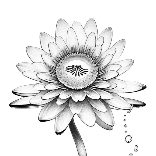 can you design a tattoo that incorporates a daisy, water lily and morning glory with filigree filler tattoo design idea
