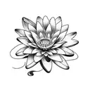 can you design a tattoo that incorporates a daisy, water lily and morning glory with filigree filler tattoo design idea