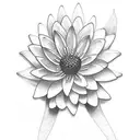 can you design a tattoo that incorporates a daisy, water lily and morning glory with filigree filler tattoo design idea