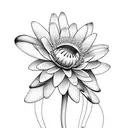 can you design a tattoo that incorporates a daisy, water lily and morning glory with filigree filler tattoo design idea