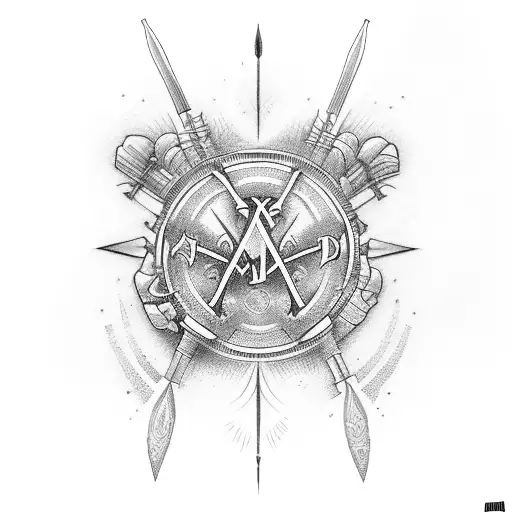 flechas con iniciales  MJ, F, M y corazon  tattoo design idea