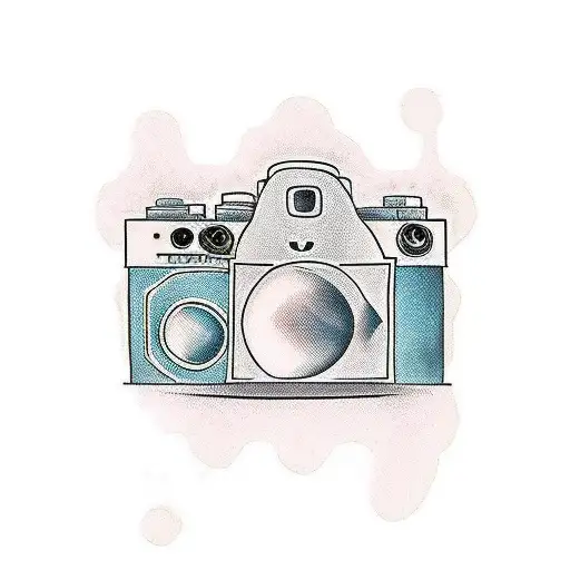 camera with morse code tattoo design idea