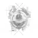 morse code line tattoo design idea