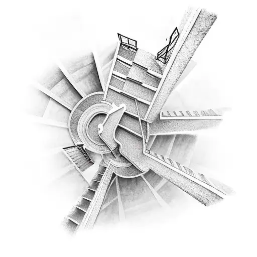 stairs to heaven tattoo design idea