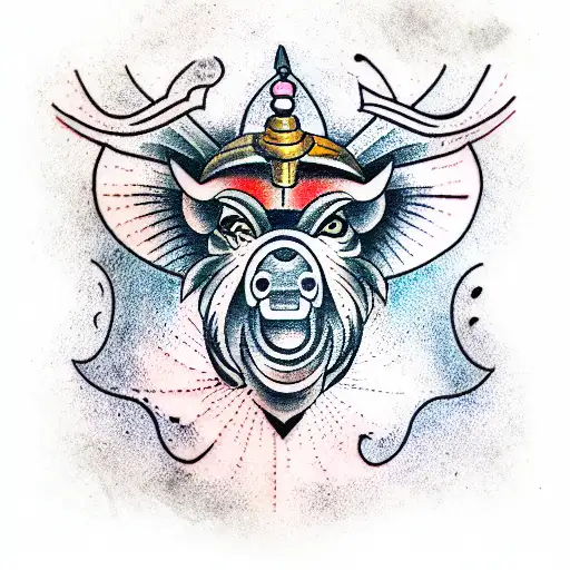 Taurus tattoo design idea