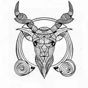 Taurus tattoo design idea
